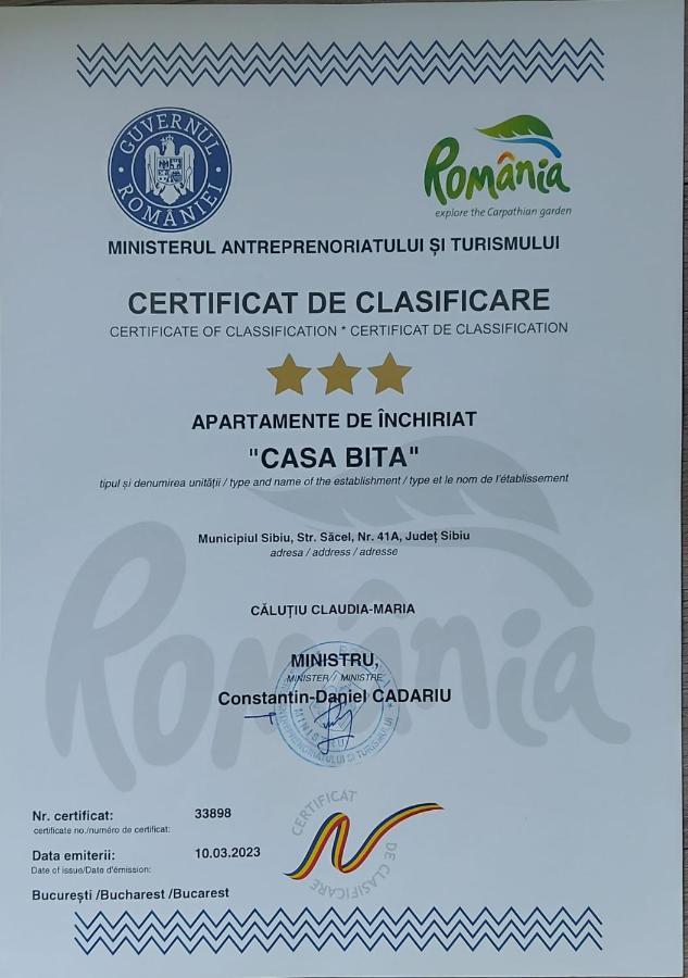 Casa Bita Apartment Sibiu Luaran gambar